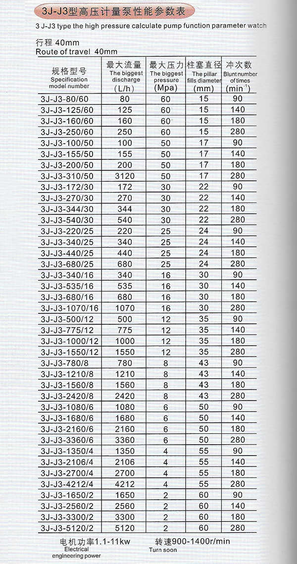 3J-J3型高压计量泵